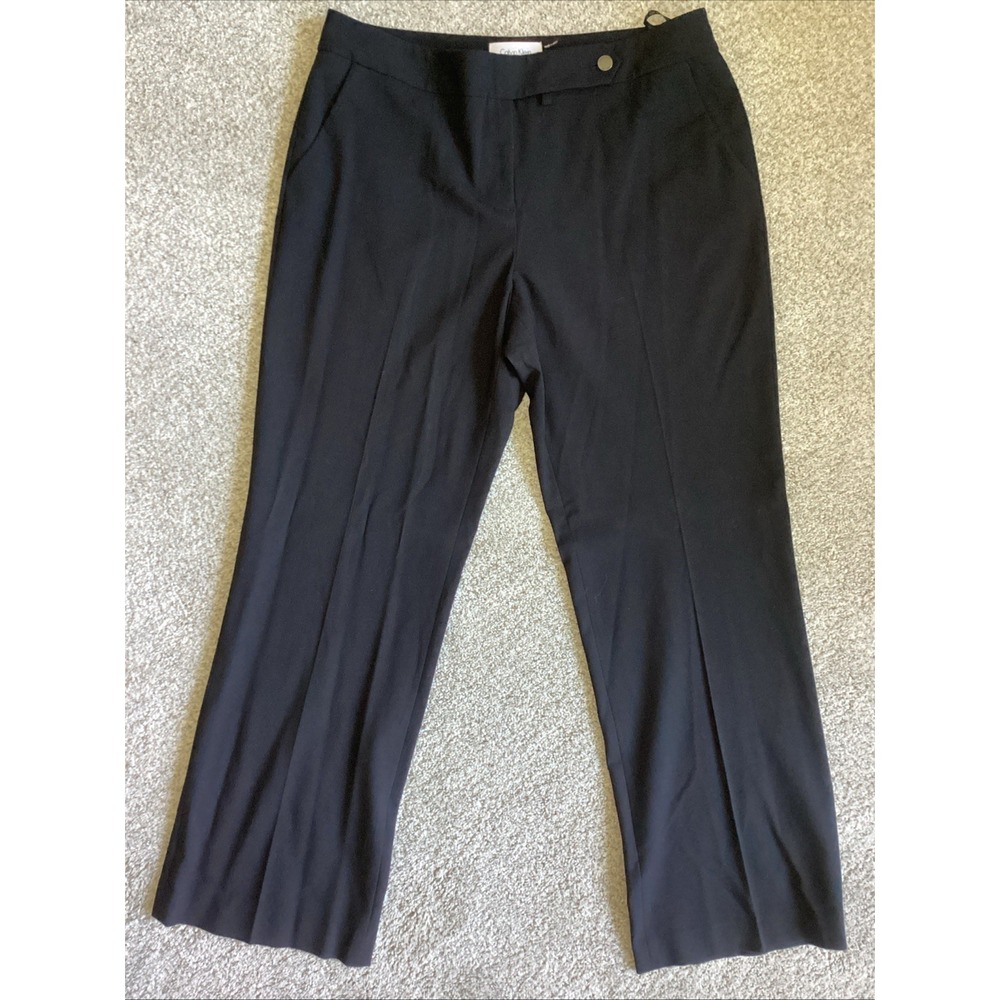 Calvin Klein Women Classic Fit Dress Casual Pants SZ 10P Black